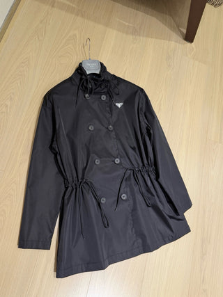 Prad*26 New Black Recycled Nylon Trench Coat