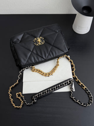 CHANEL 19BAG Black Gold Small Size 26 cm.