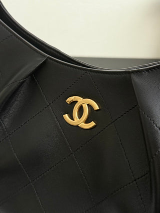 Chanel 26c Hippie Dumpling Bag, Black, Small Size.