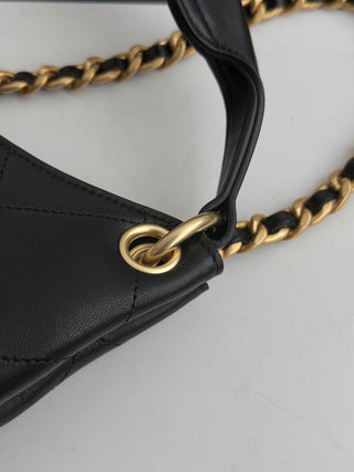 Chanel 26c Hippie Dumpling Bag, Black, Small Size.