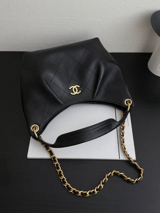 Chanel 26c Hippie Dumpling Bag, Black, Small Size.