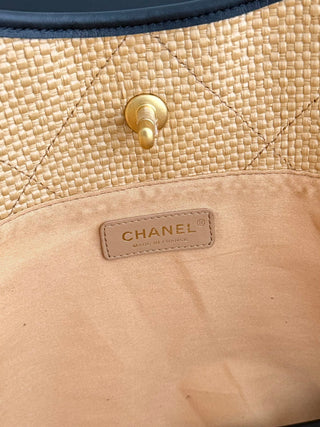 CHANEL 26c Rafia Woven Tote Bag, Apricot, Large Size
