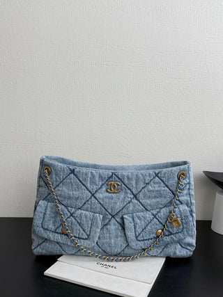 Chanel 25K Blue Denim Hobo.