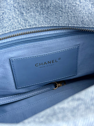 Chanel 25K Blue Denim Hobo.