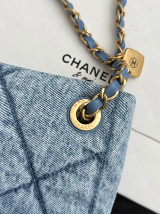 Chanel 25K Blue Denim Hobo.