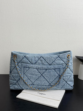 Chanel 25K Blue Denim Hobo.