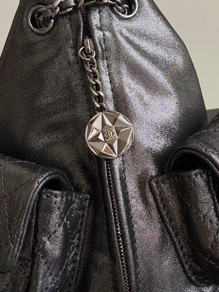 Chanel mini Space Silver Little Frog shoulder bag.