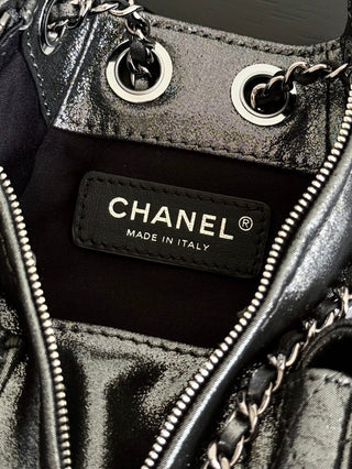 Chanel mini Space Silver Little Frog shoulder bag.