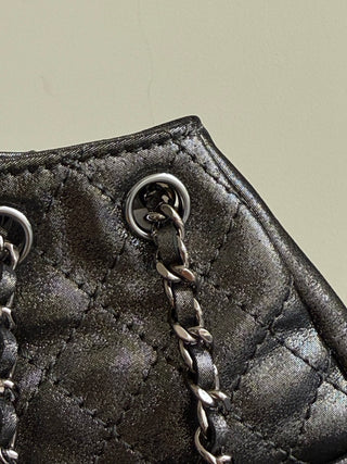 Chanel mini Space Silver Little Frog shoulder bag.
