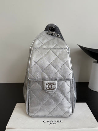 Chanel 26C Caviar Miniature in Silver