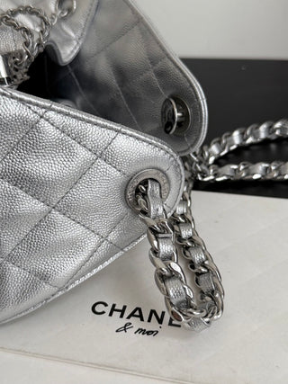 Chanel 26C Caviar Miniature in Silver