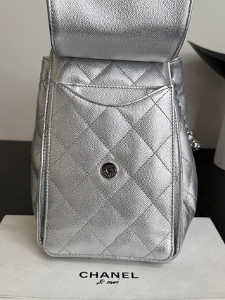 Chanel 26C Caviar Miniature in Silver