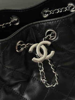 Chanel 26C Oil-Wax Leather with Silver Buckle Mini.