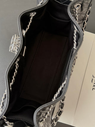 Chanel 26C Oil-Wax Leather with Silver Buckle Mini.