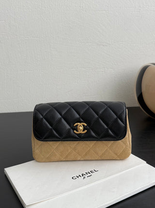 Chanel 25A suede horizontal phone case.