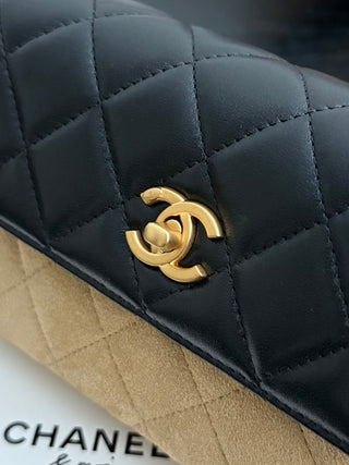 Chanel 25A suede horizontal phone case.