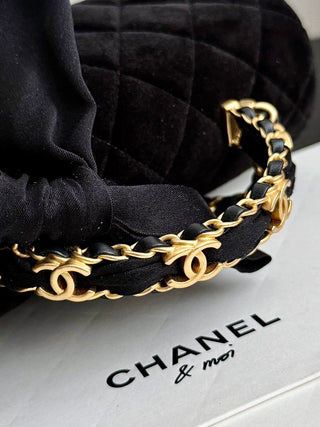 Chanel 25K Bow Tie CF Handle Mini Velvet Black