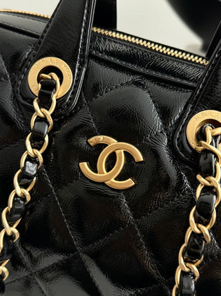 CHANEL 25A Oil-and-Wax Leather Bowling Ball (Small Size)