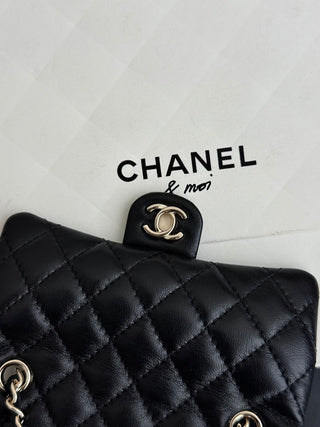 Chanel 25A ultra-mini CF hang-on bag, black.