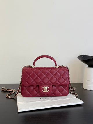 Chanel Rose Red Mini CF.