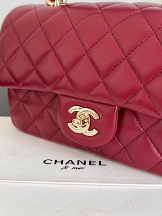 Chanel Rose Red Mini CF.