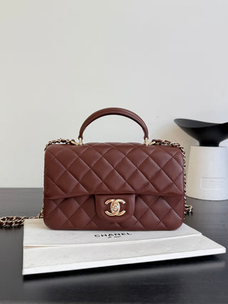Chanel Coffee Color Mini CF.