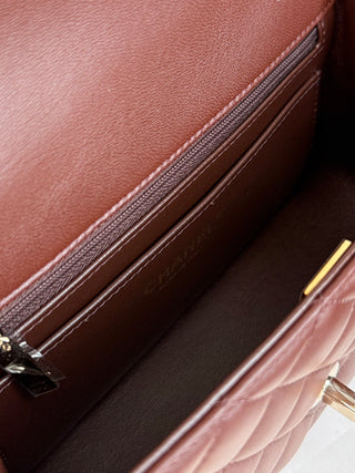 Chanel Coffee Color Mini CF.
