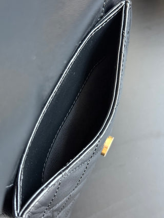 CHANEL 25C drawstring bucket hobo, black, large size.