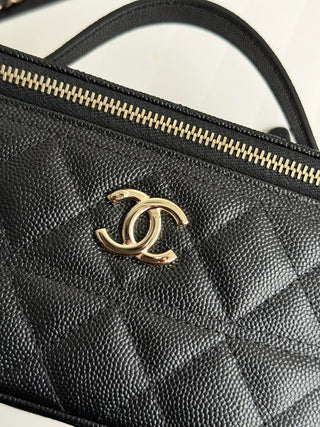 CHANEL 25C Box Bag, Black Color.