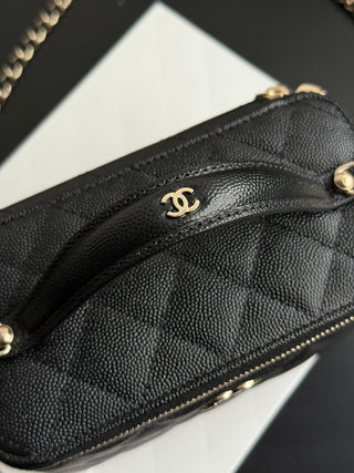 CHANEL 25C Box Bag, Black Color.