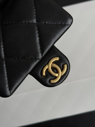 CHANEL 25C Bag King Hobo Black Large Size