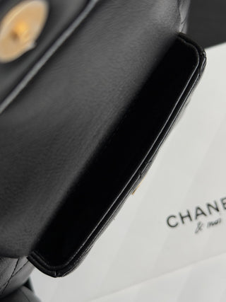 CHANEL 25C Bag King Hobo Black Large Size